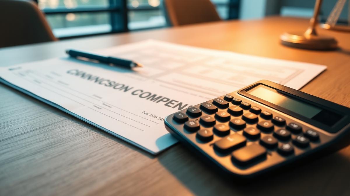 Calculator en juridische documenten voor berekening transitievergoeding bij ziekte